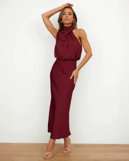 Robe Été Décolletée Vert Émeraude pour Femme