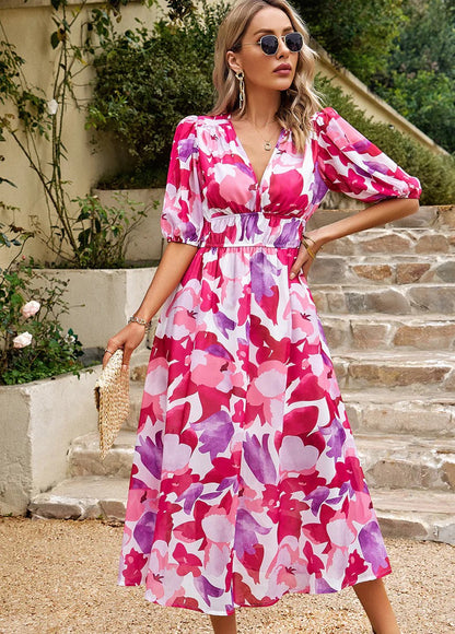 Robe Décontractée Été pour Femme à Manches Courtes
