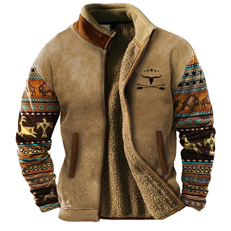 Veste en laine épaisse à carreaux pour homme hiver - PanierRoyale