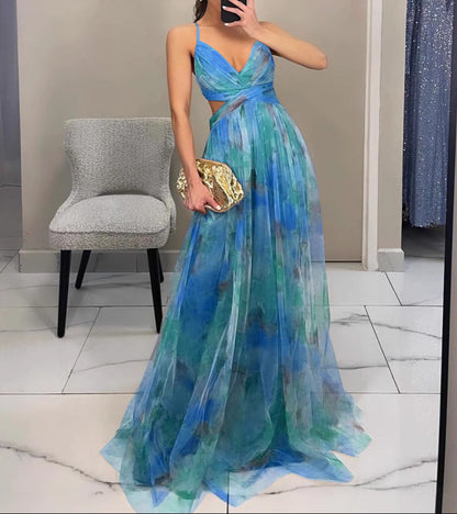 Robe Maxi Femme Fluide Bretelles Coupe Légère