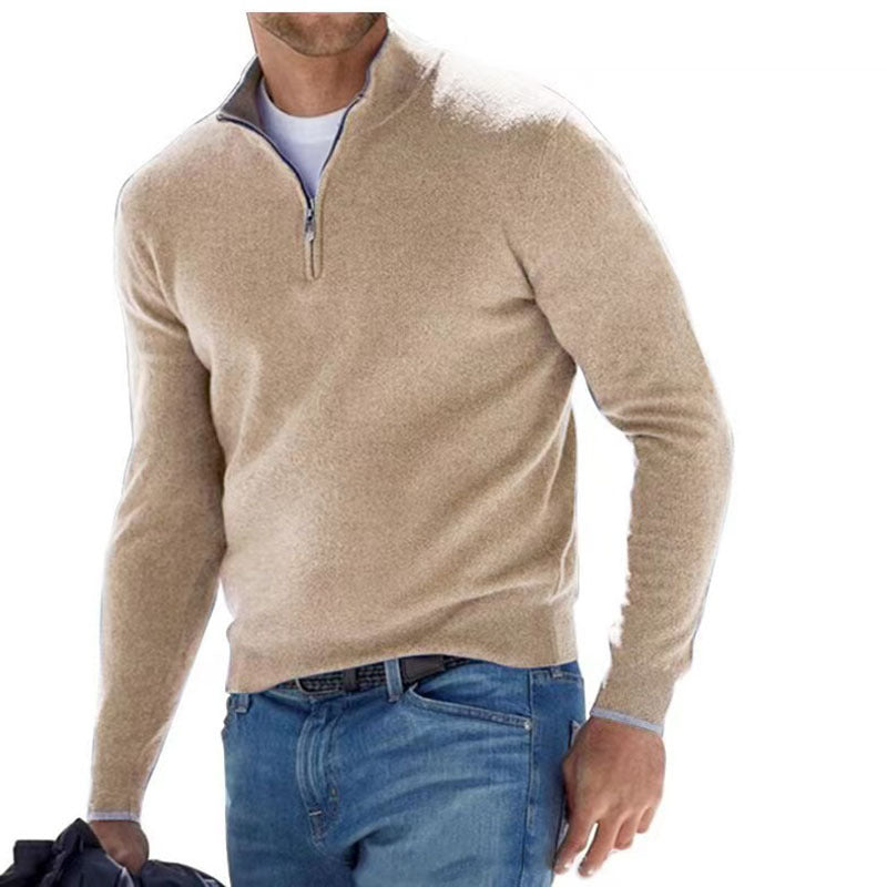 Pull Homme Col Zip Moderne pour Sport et Travail