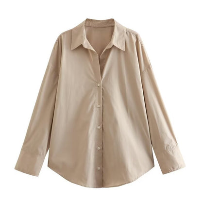 Blouse Femme Satin Élégante à Boutons, Confortable et Classique