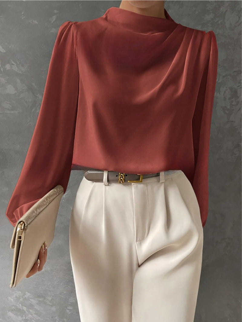 Blouse Femme Élégante Manches Longues Décontractée