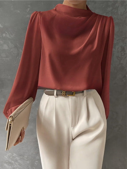 Blouse Femme Élégante Manches Longues Décontractée