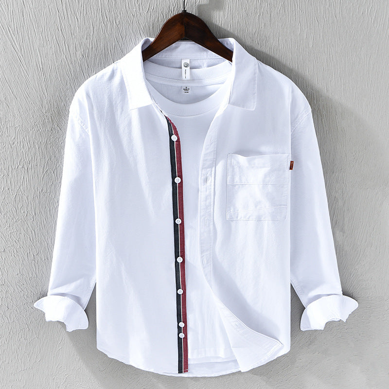 Chemise Oxford Homme Coton Blanc Classique