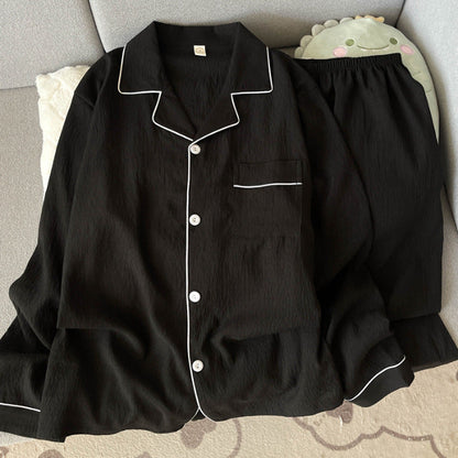 Pyjama Homme Hivernal Douillet avec Pantalon et Manches Longues