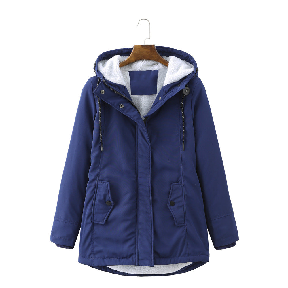 Manteau Hiver Femme Doudoune Élégant avec Capuche