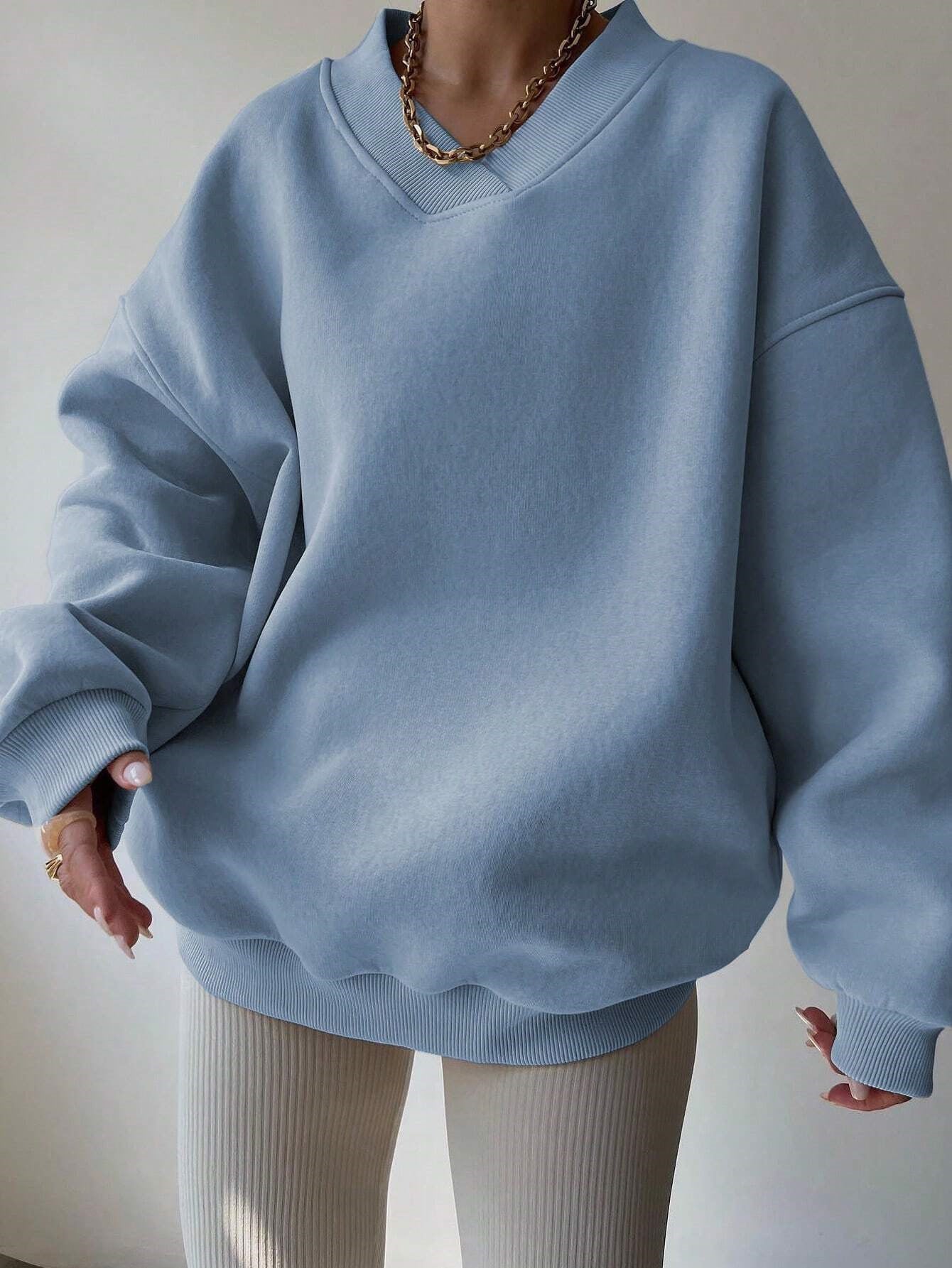 Sweat-shirt Femme Grande Taille à Manches Longues Décontracté