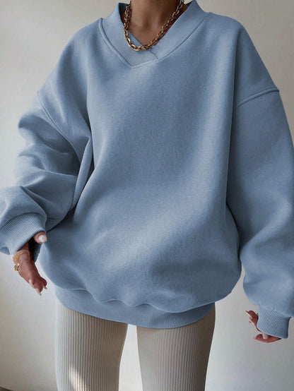 Sweat-shirt Femme Grande Taille à Manches Longues Décontracté