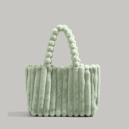 Sac à main en peluche synthétique douce