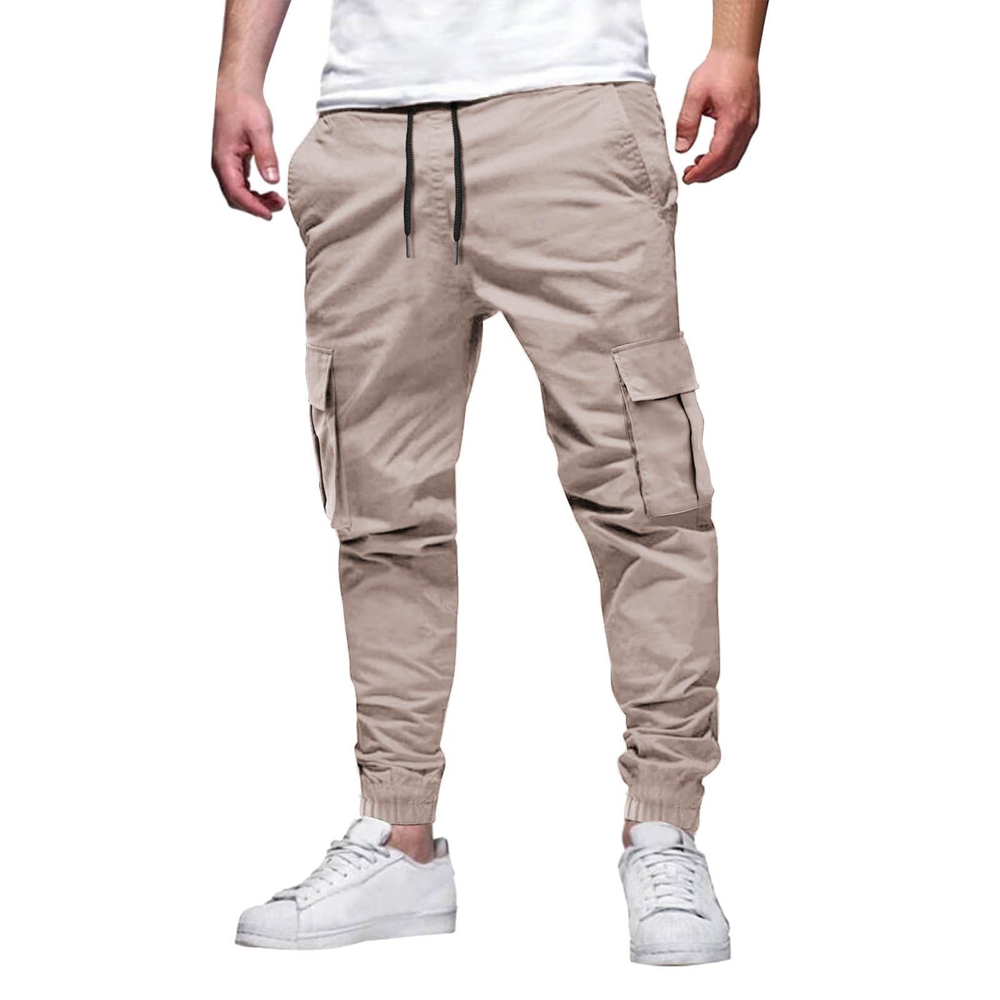 Pantalon Homme Cargo Noir Foncé et Confortable