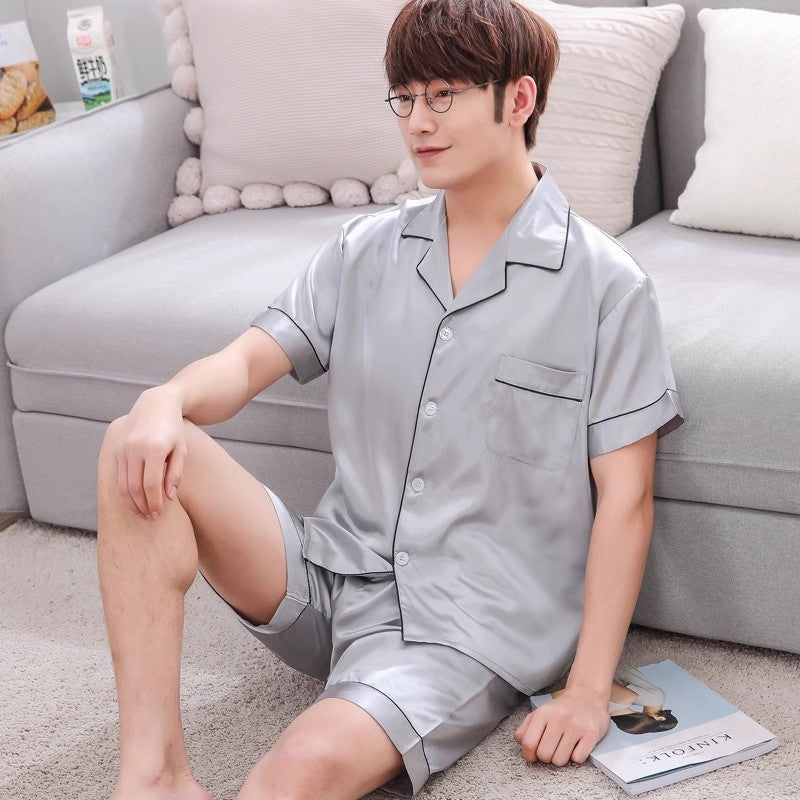 Pyjama Homme Été Léger Manches Courtes