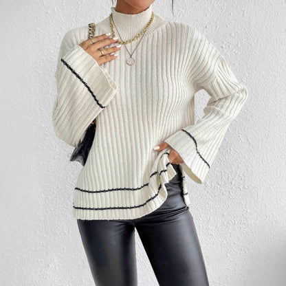 Pull Femme Col Roulé Grosse Maille Hiver - BerlinGlamour