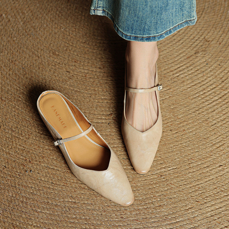 Mules Femmes en Cuir Authenticité Luxe