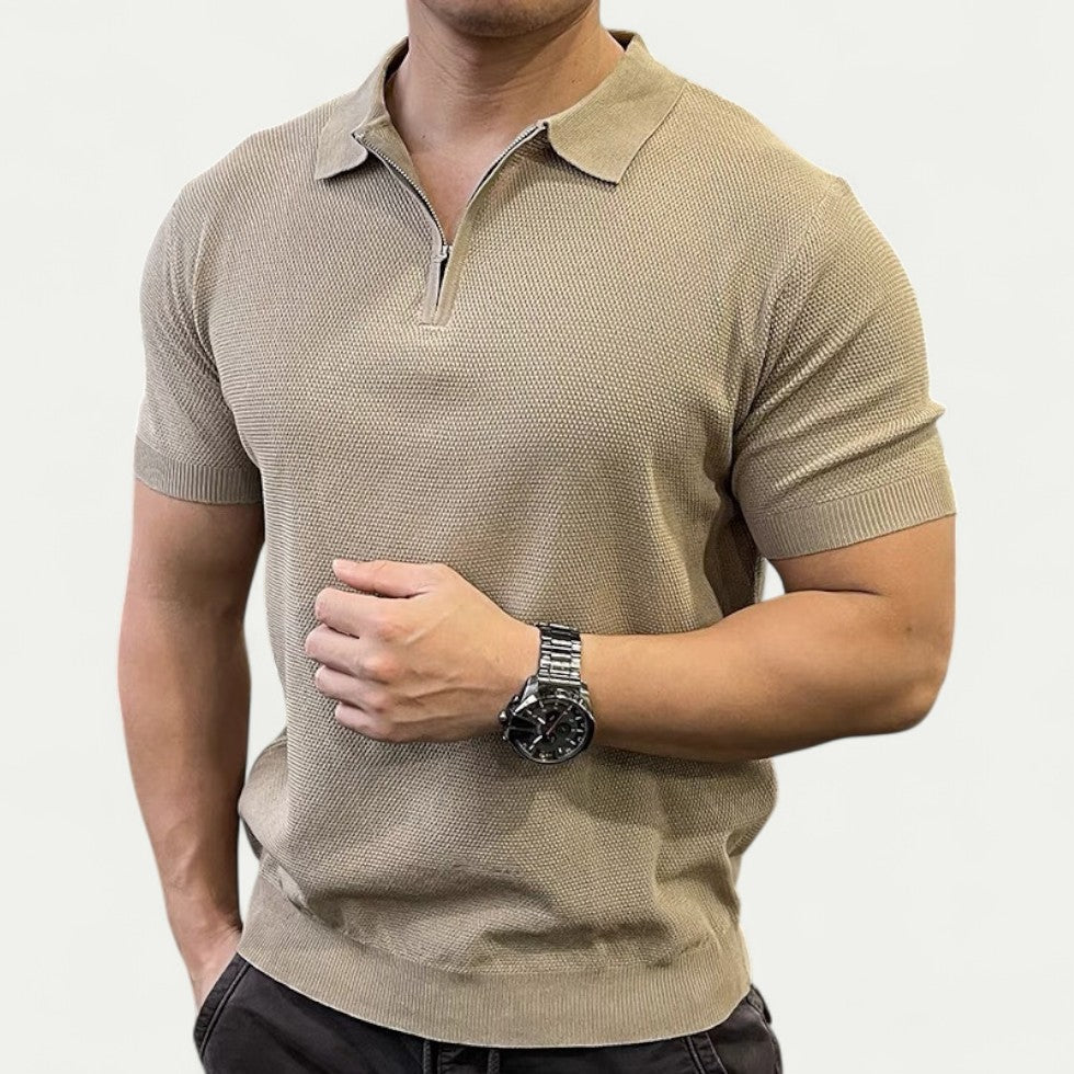 Chemise Homme Slim Fit avec Col Chemisier et Boutons