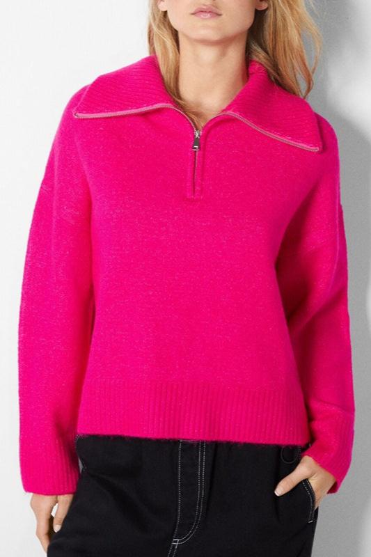 Pull Femme Col Montant Élégant Sport - PanierRoyale
