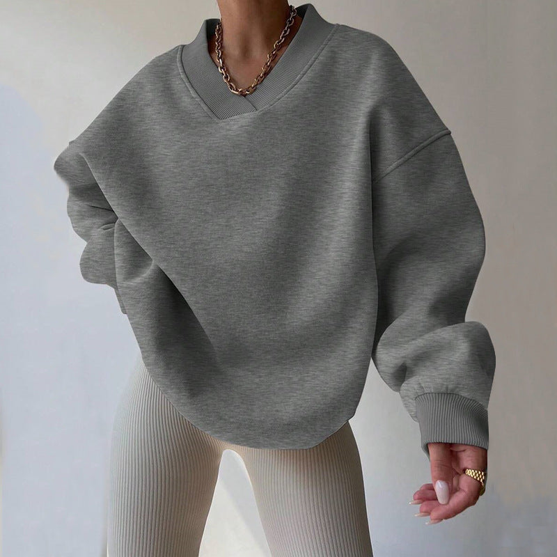 Sweat-shirt Femme Grande Taille à Manches Longues Décontracté - PanierRoyale