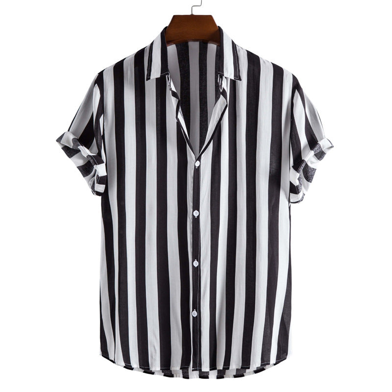 Chemise Homme Rayée Élégante pour Été - PanierRoyale