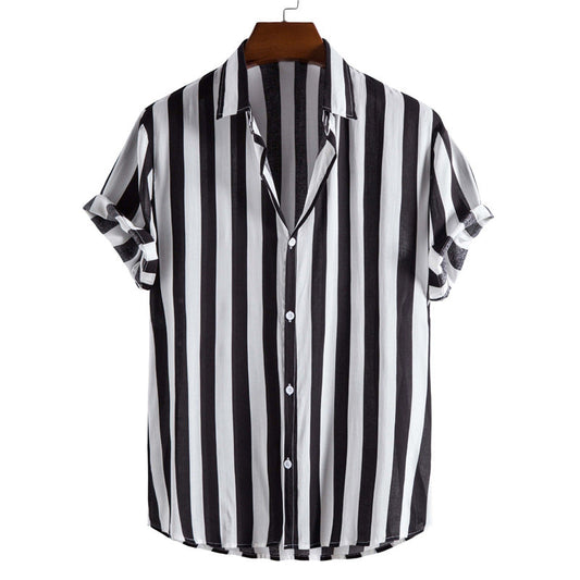 Chemise Homme Rayée Élégante pour Été - PanierRoyale