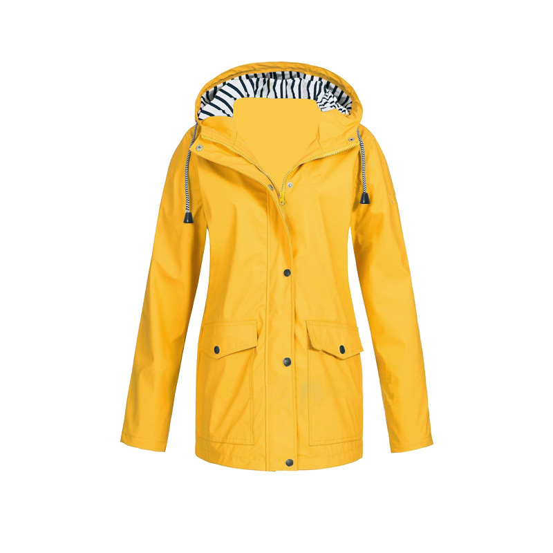 Veste Imperméable Femme à Capuche et Fermeture Éclair - BerlinGlamour