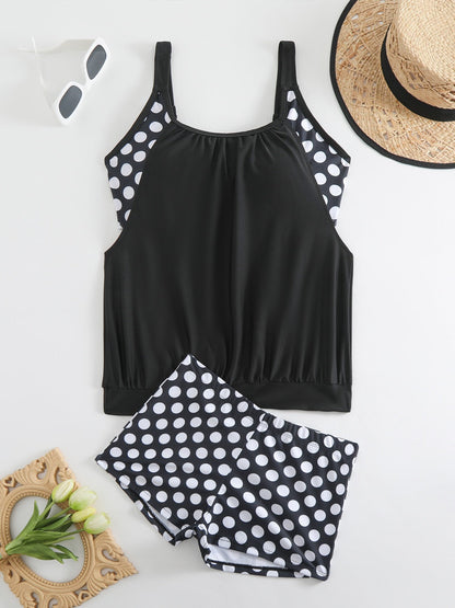 Maillot de bain Femme Deux pièces Taille haute Coupe rétro