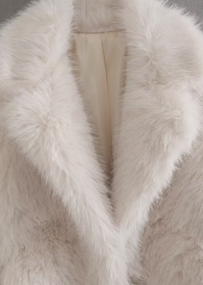 Manteau Femme Fausse Fourrure Coupe Élégante Douce Hiver