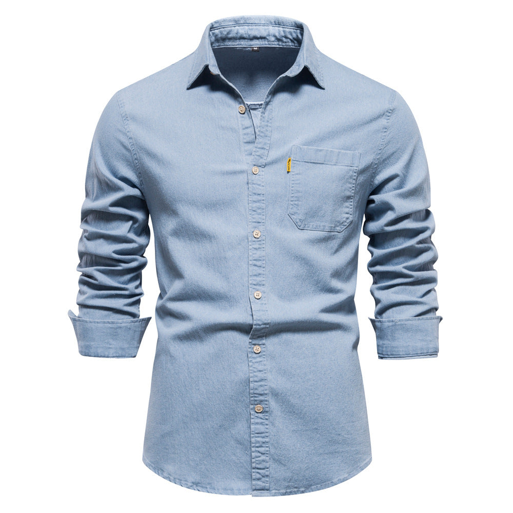 Chemise Homme Coton Classique pour Travail Quotidien