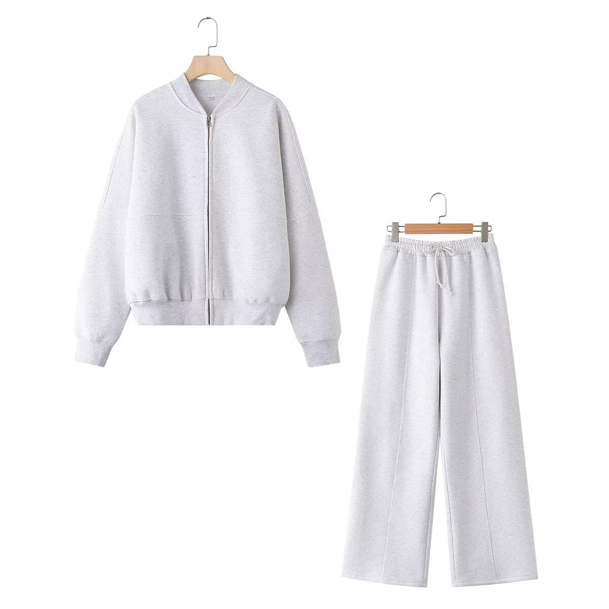 Survêtement Décontracté 2 Pièces Zip et Pantalon Large
