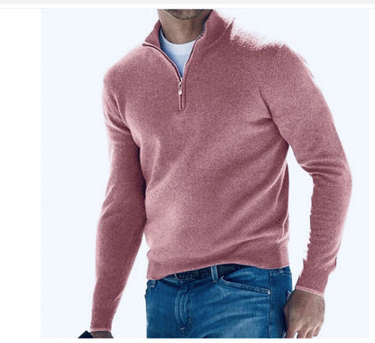 Pull Homme Col Zip Moderne pour Sport et Travail