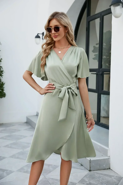 Robe Femme Été Manches Courtes Légère et Confortable - PanierRoyale