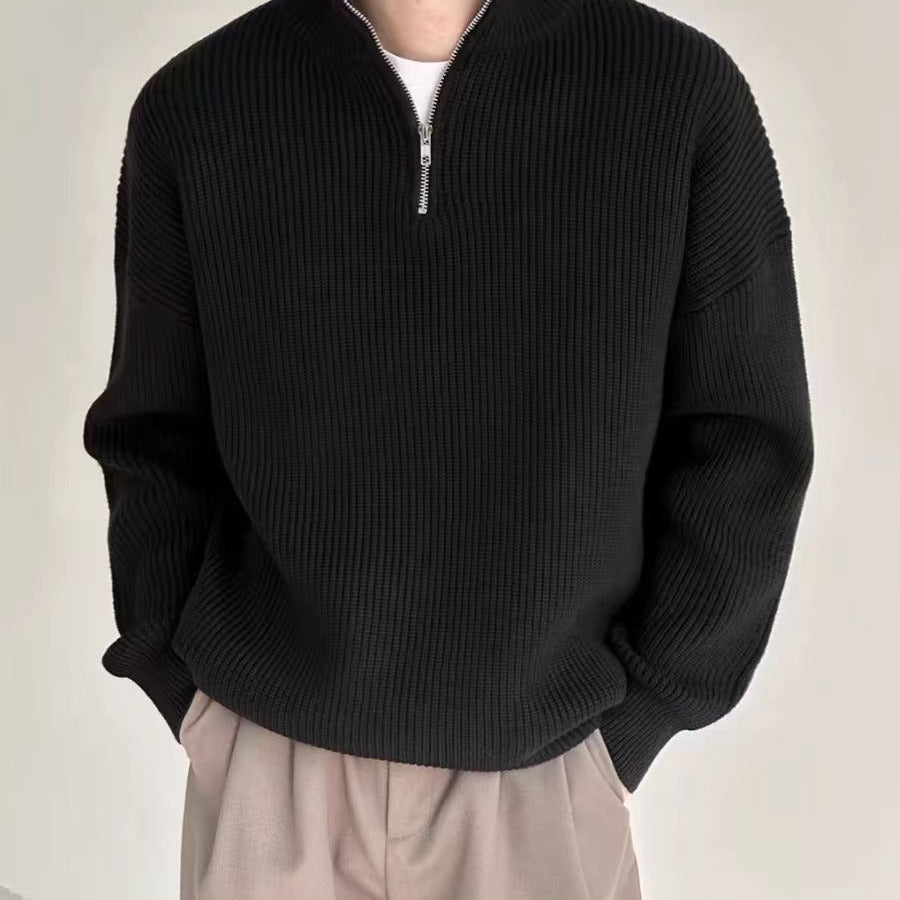 Pull à Capuchon Zippé Confortable et Élégant