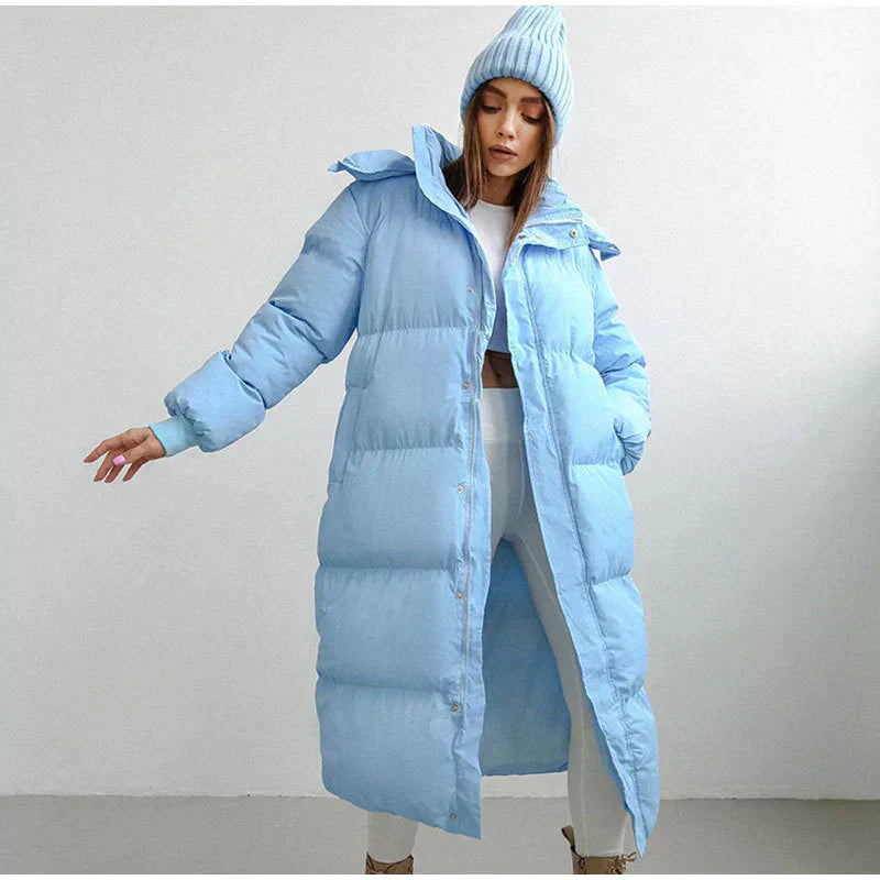Doudoune Femme Hiver avec Capuche Amovible et Imperméable