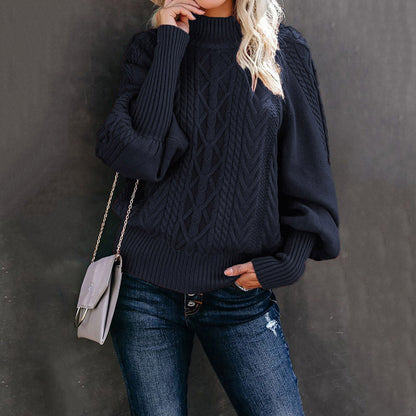 Pull femme couleur vif à manches longues et col rond