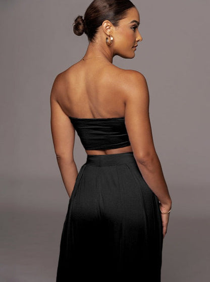 Top Femme Décolleté Élégant avec Lacs