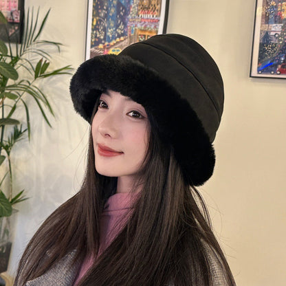 Chapeau Femme Élégant Noir Fourré - PanierRoyale