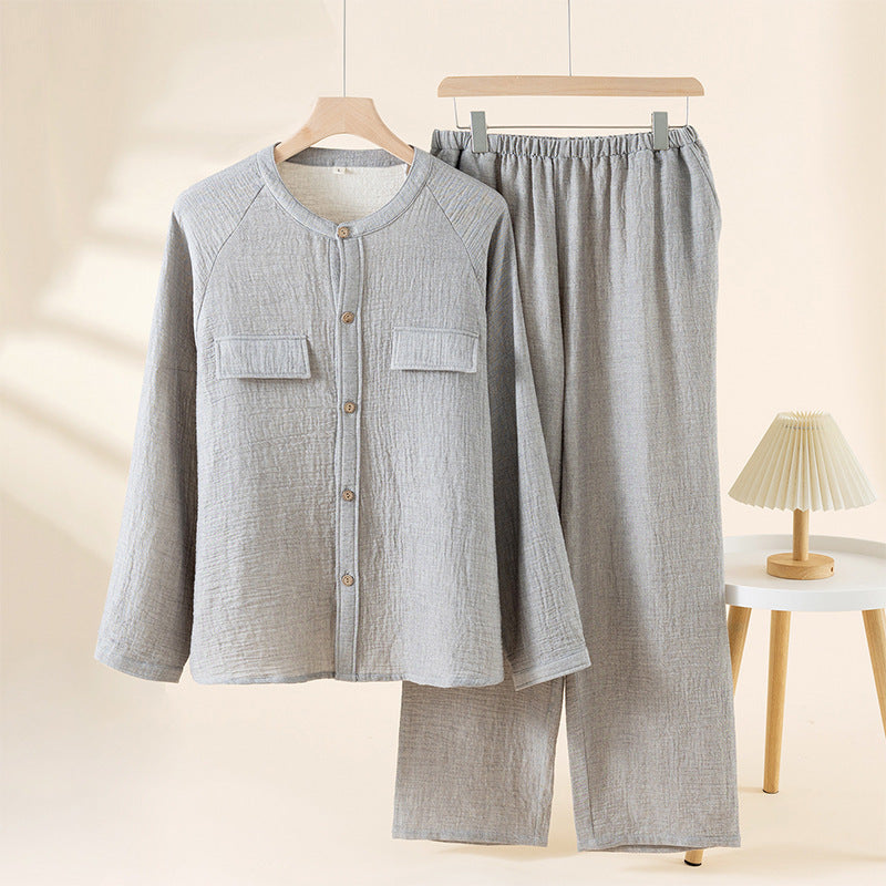 Pyjama Homme Hiver et Été Manches Longues Doux - PanierRoyale