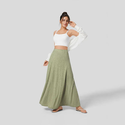 Jupe Longue Femme Élégante en Tissu Léger avec Taille Haute