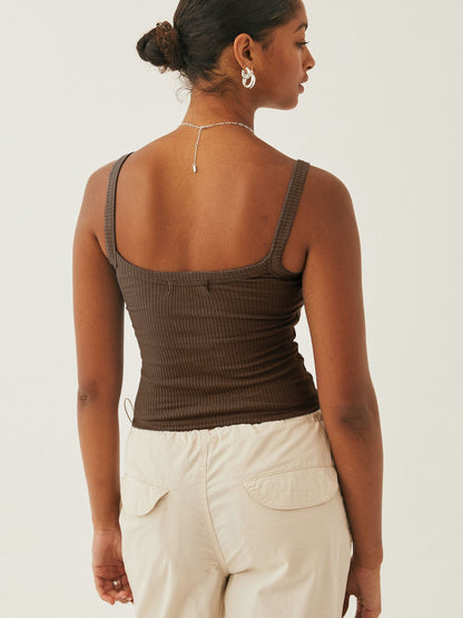 Débardeur Femme Sans Manches Crop Top Été