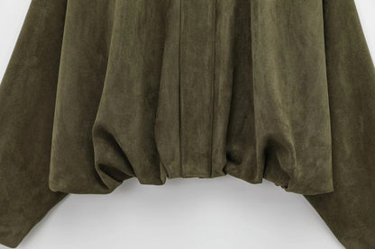 Veste Femme Suédine Coupe Ample Oversize Mi-saison