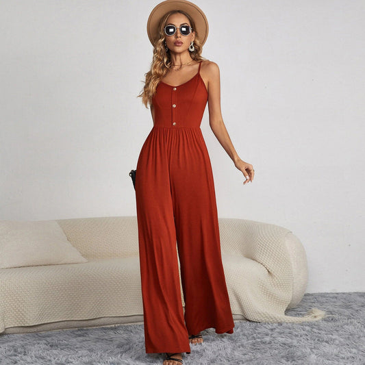 Combinaison Femme Chic à Jambes Évasées - PanierRoyale