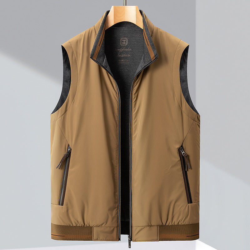 Gilet D'hiver Épais et Douillet avec Poches Zippées - PanierRoyale