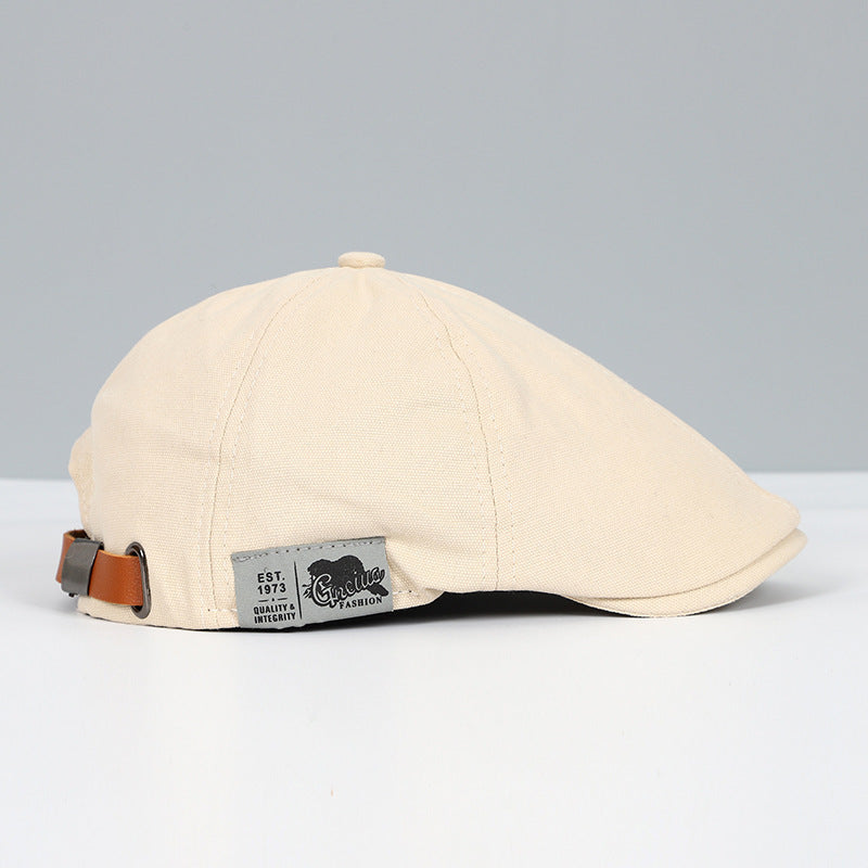 Casquette Sportive Noire Cuir Réglable pour Homme