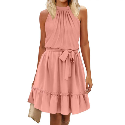 Robe Été Rouge Courte pour Femme