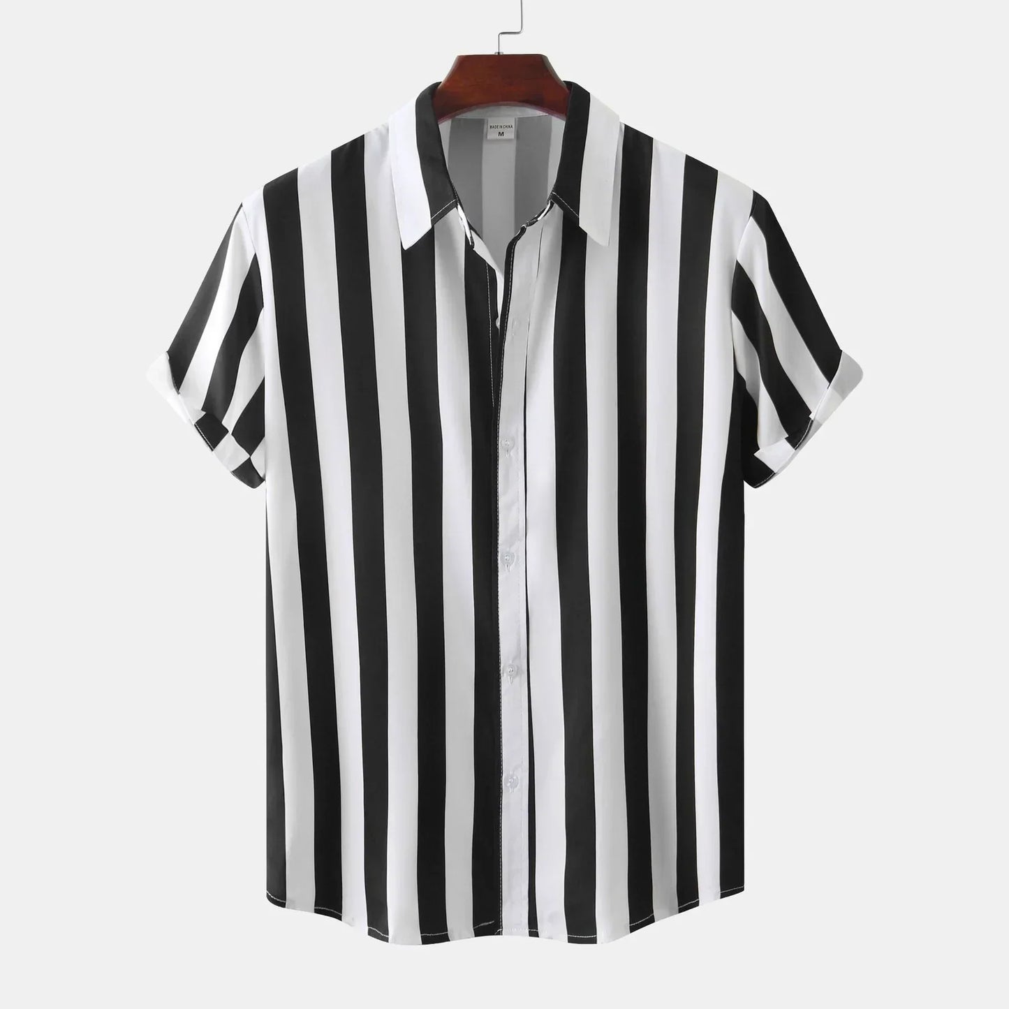 Chemise Rayée Manches Courtes Été Homme - PanierRoyale