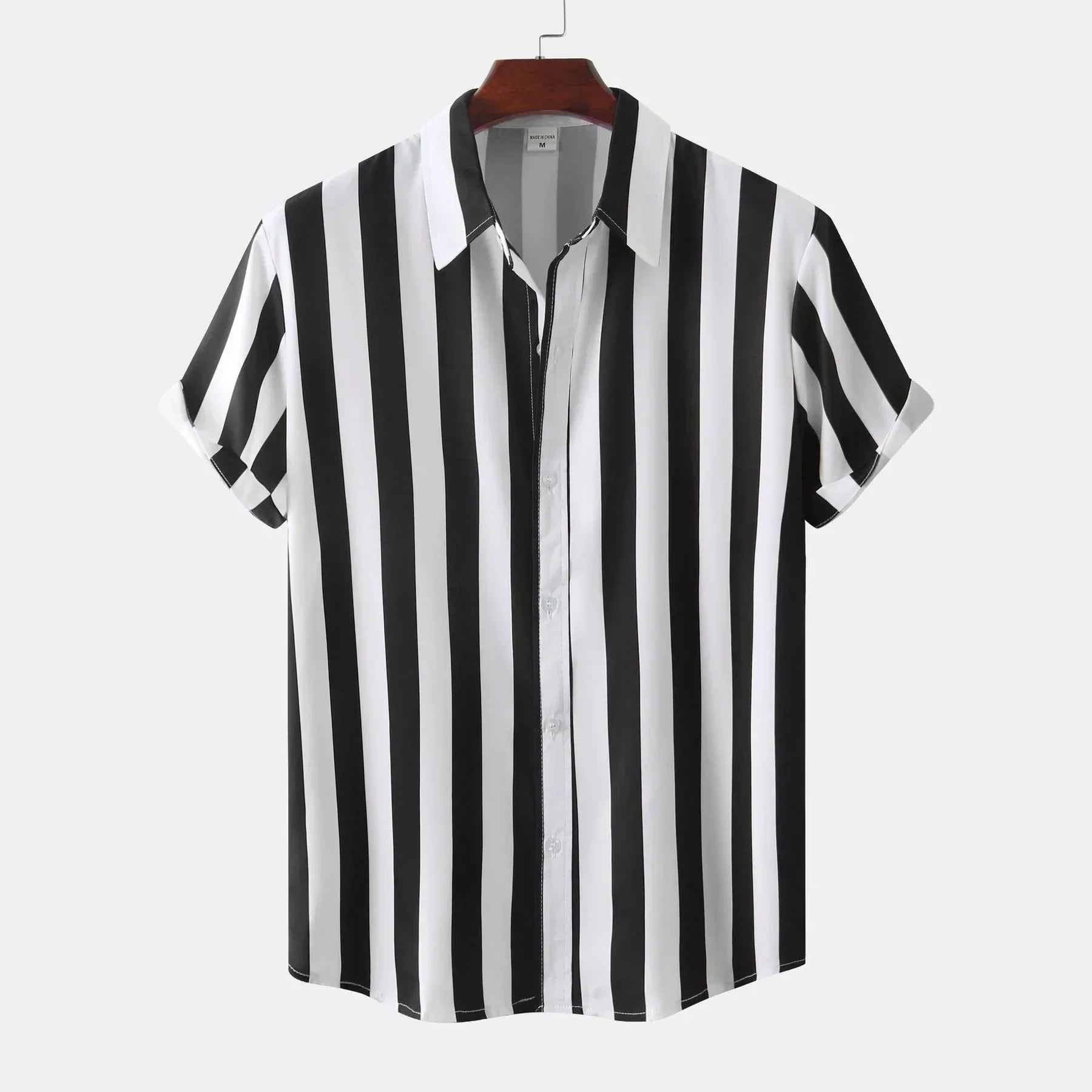 Chemise Rayée Manches Courtes Été Homme - PanierRoyale
