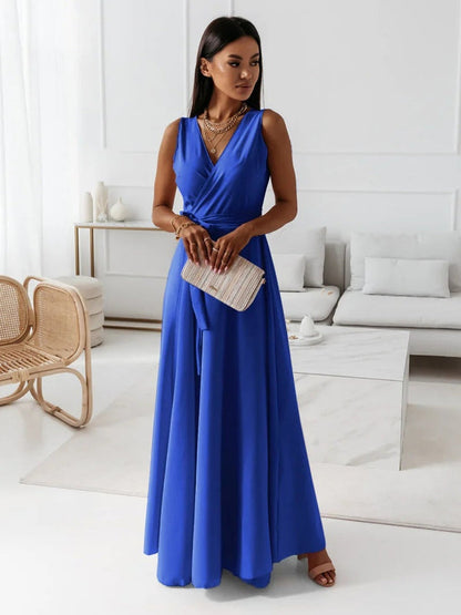 Robe de soirée élégante femme longue noire - PanierRoyale