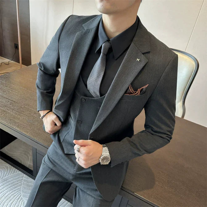 Costume Mariage Homme Slim Fit Gris Élégant