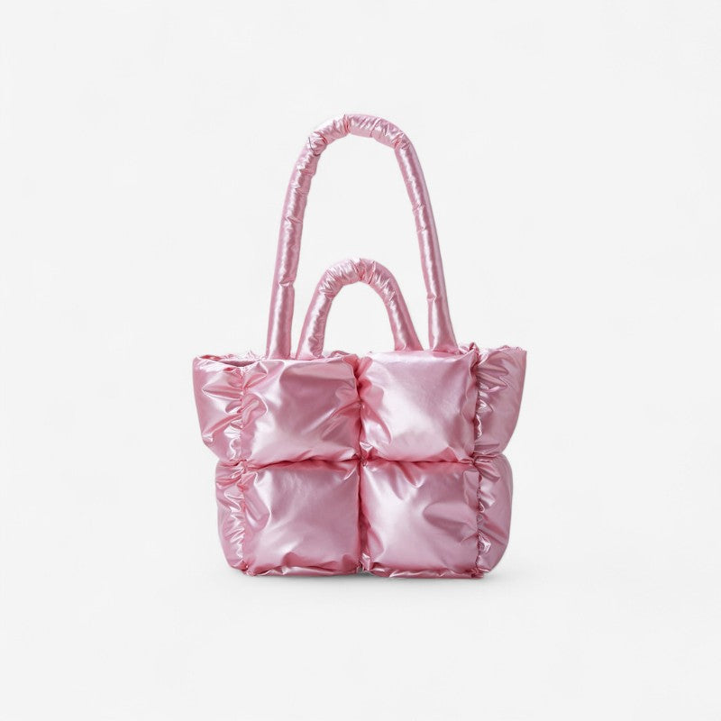 Sac à Épaule Cuir Verni avec Fermeture Éclair