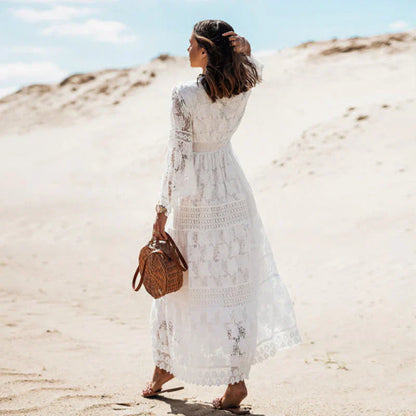 Robe Bohème Manche Longue pour Femme