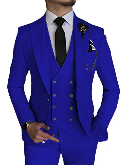 Costume Homme Mariage Classique 3 Pièces Noir